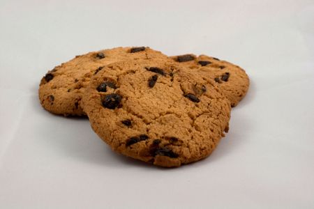 Chocolate Chip Cookies Isolated on white