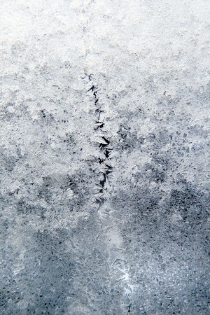 Ice pattern on window white colourの写真素材