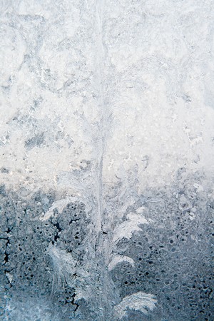 Ice pattern on window white colourの写真素材