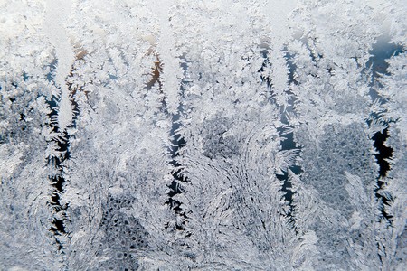 Ice pattern on window white colourの写真素材