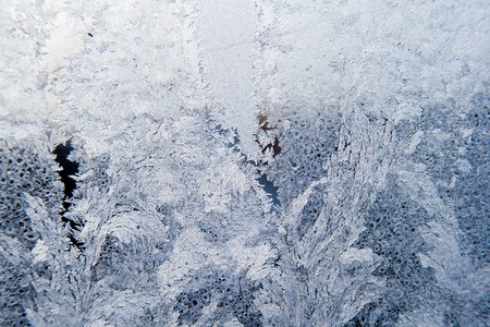 Ice pattern on window white colourの写真素材