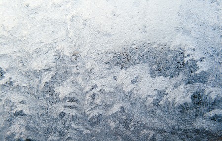 Ice pattern on window white colourの写真素材