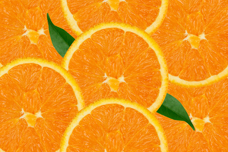 Slice fresh orange fruit background.