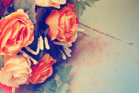 Dried flowers with soft focus in vintage style backgroundの写真素材