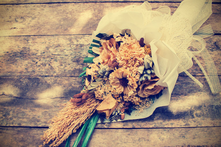 Dried flowers vintage in soft style for backgroundの写真素材