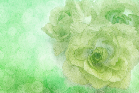 Beautiful flowers made with color filters on mulberry paper textureの写真素材
