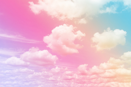 Cloud and sky with a pastel colored. Nature abstract background