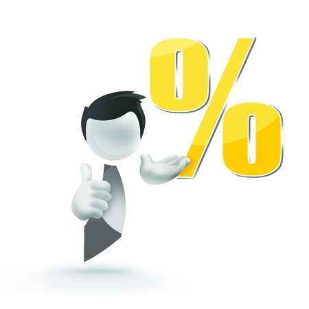 3d man human sale percentageの写真素材