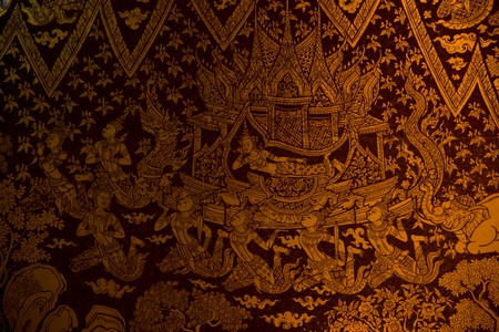 thai art on the wallの写真素材