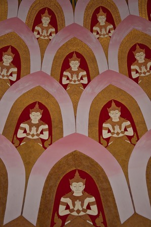 thai art on wallのeditorial素材