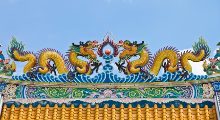 roof chinese artの写真素材