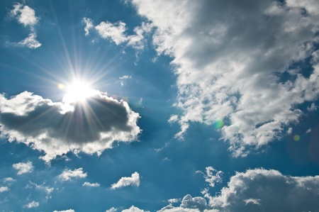clear sky and sun