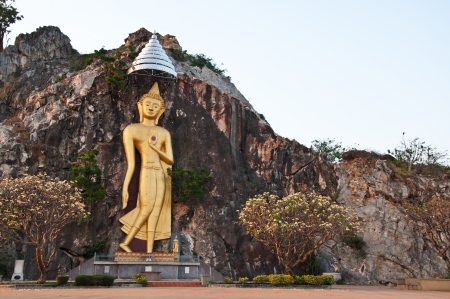 big imgae of buddha on moutainの写真素材