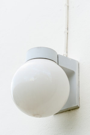 old rounded wall lampの写真素材