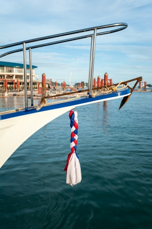 Head of small yachtの写真素材