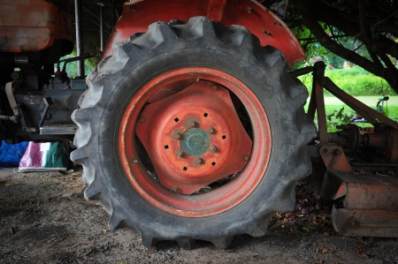 old tractor wheelの写真素材