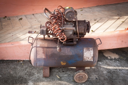 old air compressorの写真素材