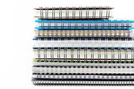 Stack of various ring note book