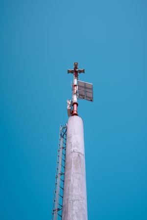 The tsunami warning tower in phuket Thailand の写真素材