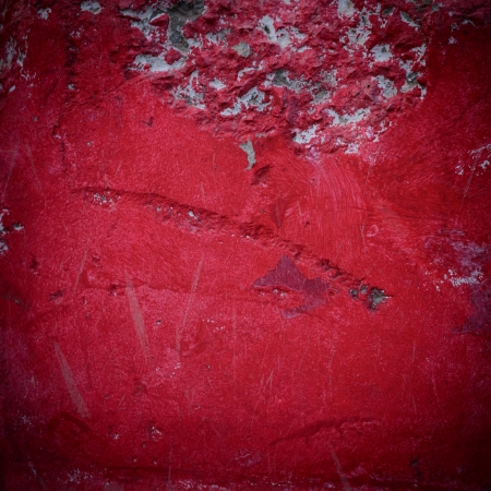 cracked red wall の写真素材