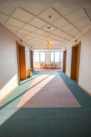 four lifts in a hotel lobby のeditorial素材