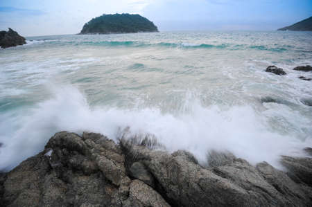 stop motion of sea wave splashの写真素材
