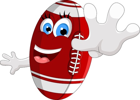 Cartoon American football surviveのイラスト素材