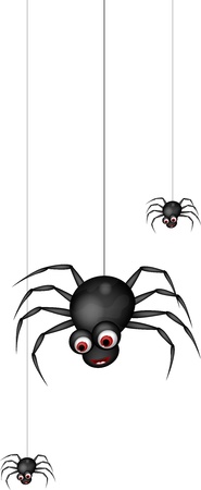 funny spider cartoon familyのイラスト素材