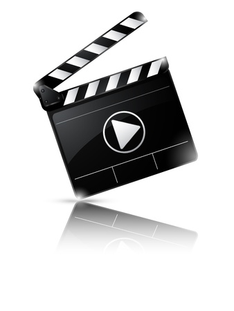 illustration of Clapper board isolated on white backgroundのイラスト素材