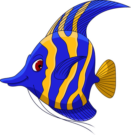 angel fish cartoon for you designのイラスト素材