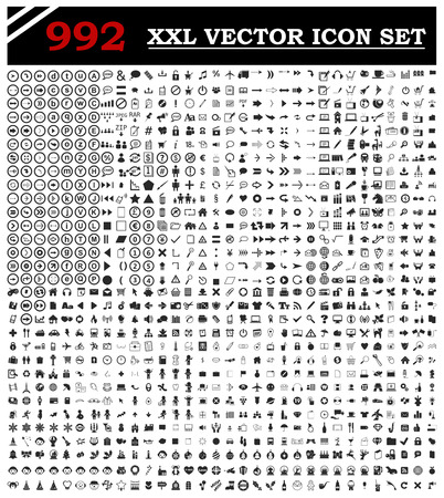992 icon set vector for you design のイラスト素材