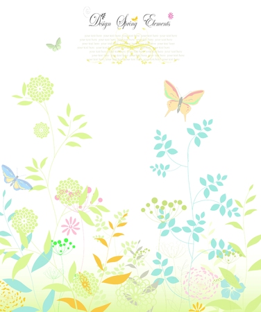 collection flowers icon cartoonのイラスト素材