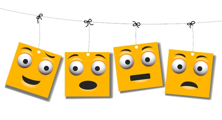 illustration of conversation with smileyのイラスト素材