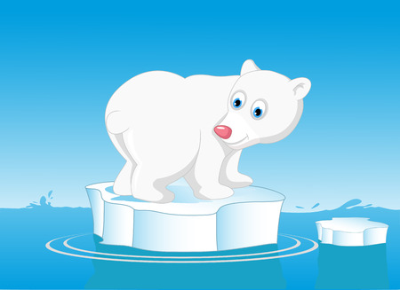 Polar Bear posingのイラスト素材