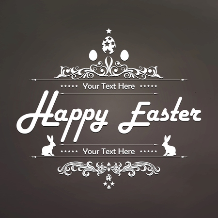 Happy Easter Typographical Background for you designのイラスト素材