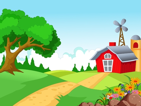 Farm background for you designのイラスト素材