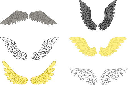 angel wing set for you designのイラスト素材