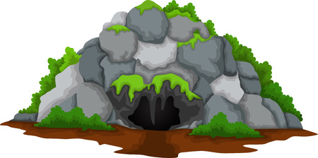 cute cave cartoon for you designのイラスト素材