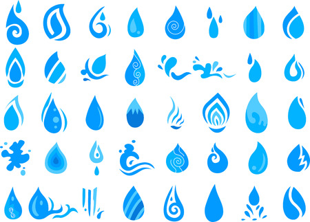 collection of water iconのイラスト素材