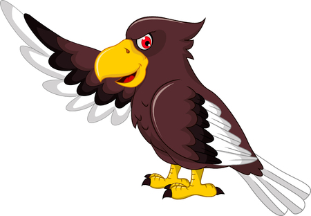 Cute Eagle cartoonのイラスト素材