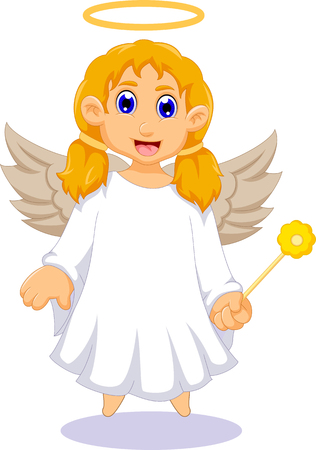 cute angel cartoon for you designのイラスト素材