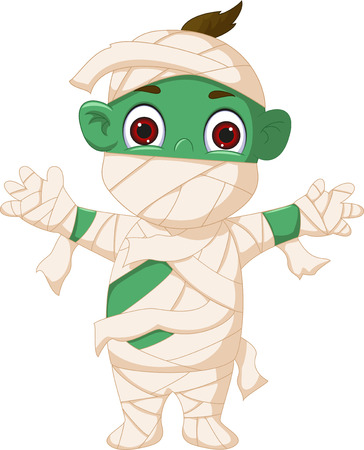 Cartoon mummy standingのイラスト素材