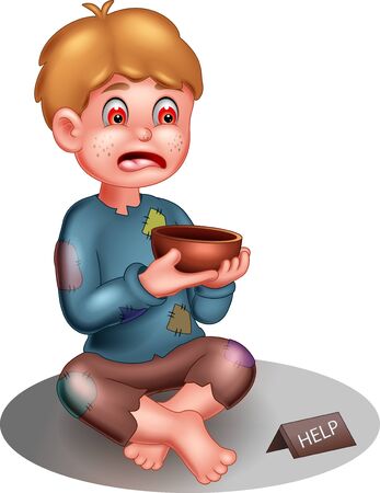 Poor Man Cartoonのイラスト素材