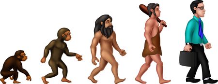 Cool Evolution Men Cartoon For Your Design