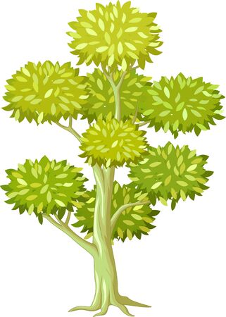 Cool Green Yellow Tree Cartoon for your designのイラスト素材