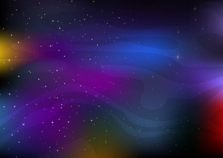 Beautiful Galaxy Space View Cartoonのイラスト素材