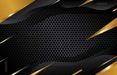 Black Gold Abstract Background with Gradient Color Conceptのイラスト素材