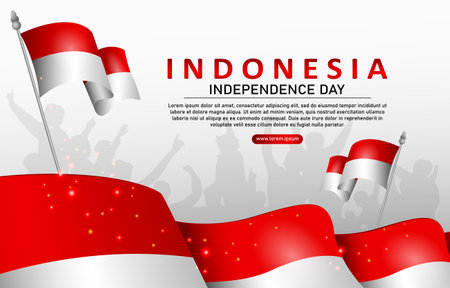 vector of Indonesia independence day backgroundのイラスト素材