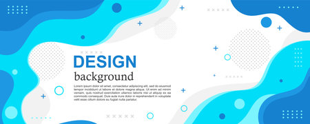 Vector of Colorful Template Banner with Liquid Shape Conceptのイラスト素材