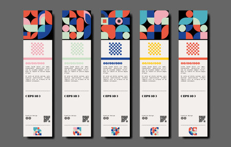 Neomodern aesthetics of brutalism design vector poster templateのイラスト素材